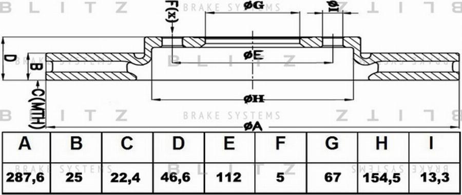 Blitz BS0136 - Спирачен диск vvparts.bg