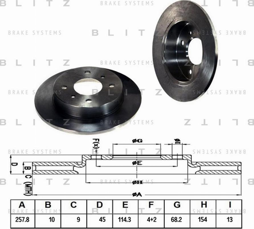 Blitz BS0131 - Спирачен диск vvparts.bg