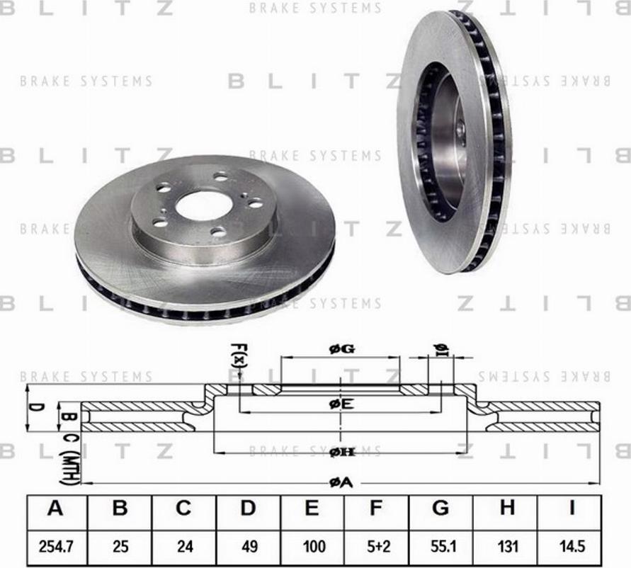 Blitz BS0133 - Спирачен диск vvparts.bg