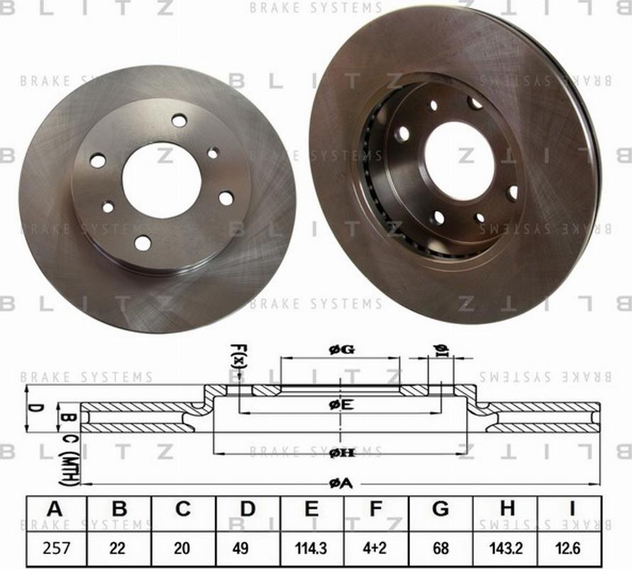 Blitz BS0132 - Спирачен диск vvparts.bg