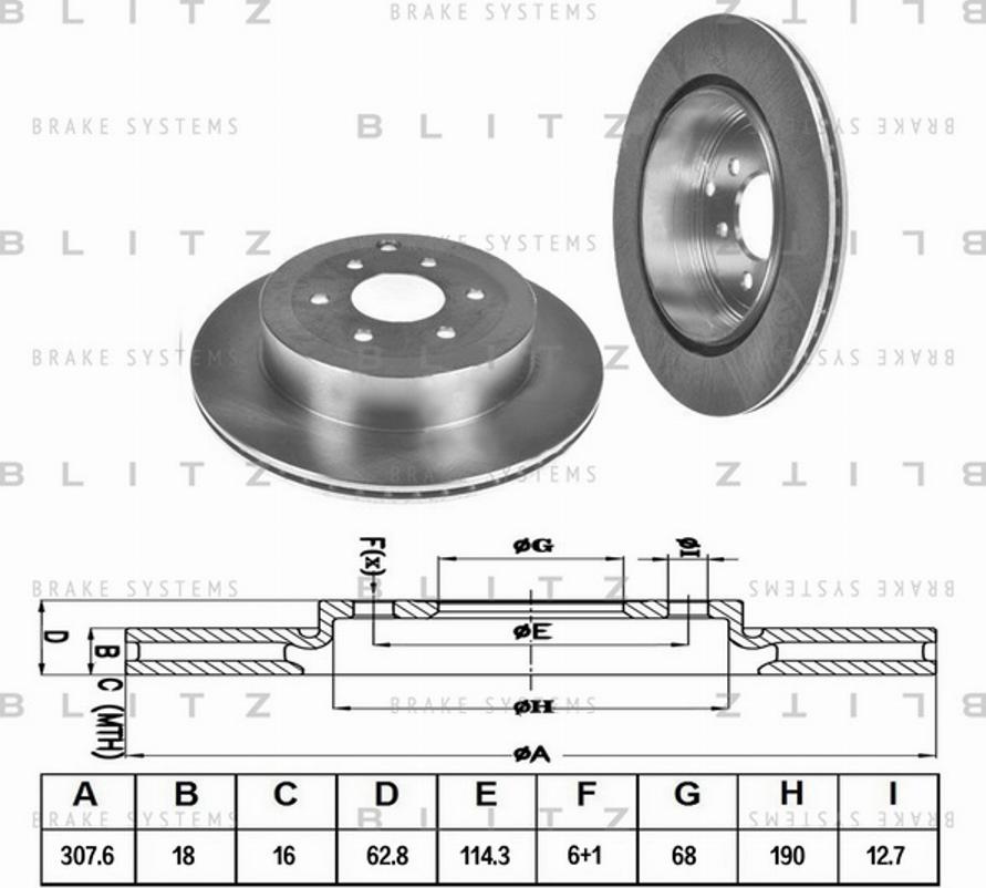 Blitz BS0352 - Спирачен диск vvparts.bg