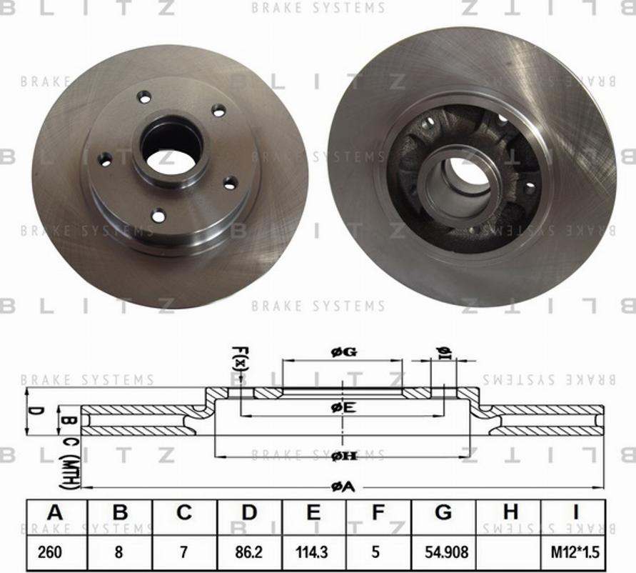 Blitz BS0301 - Спирачен диск vvparts.bg