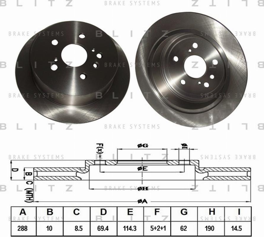 Blitz BS0308 - Спирачен диск vvparts.bg