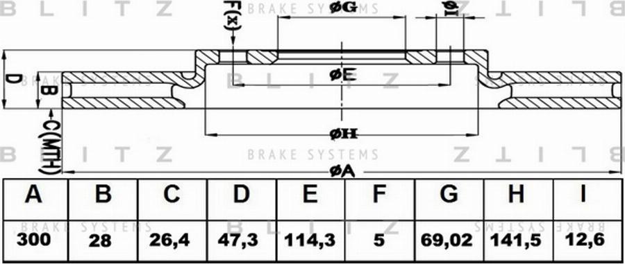 Blitz BS0303 - Спирачен диск vvparts.bg