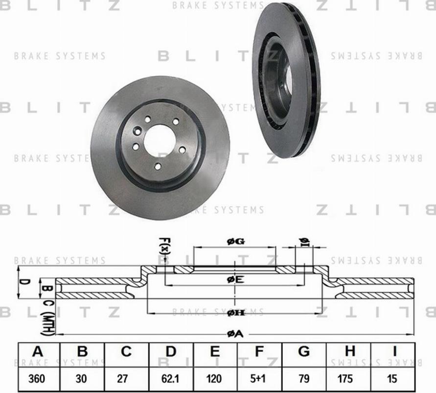 Blitz BS0302 - Спирачен диск vvparts.bg