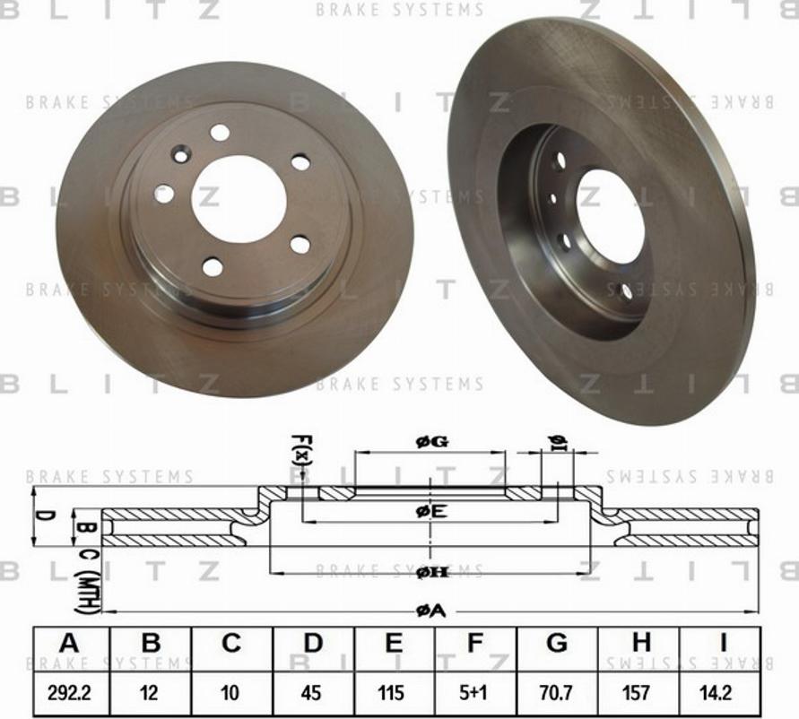 Blitz BS0313 - Спирачен диск vvparts.bg