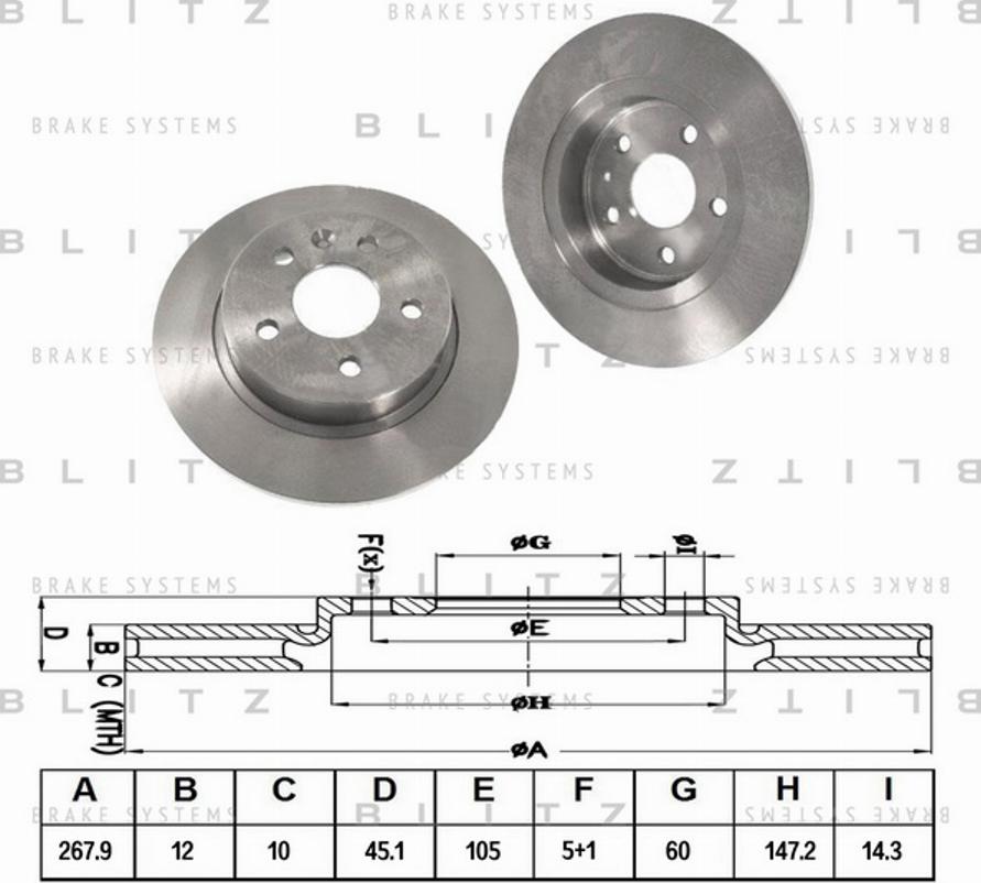 Blitz BS0312 - Спирачен диск vvparts.bg