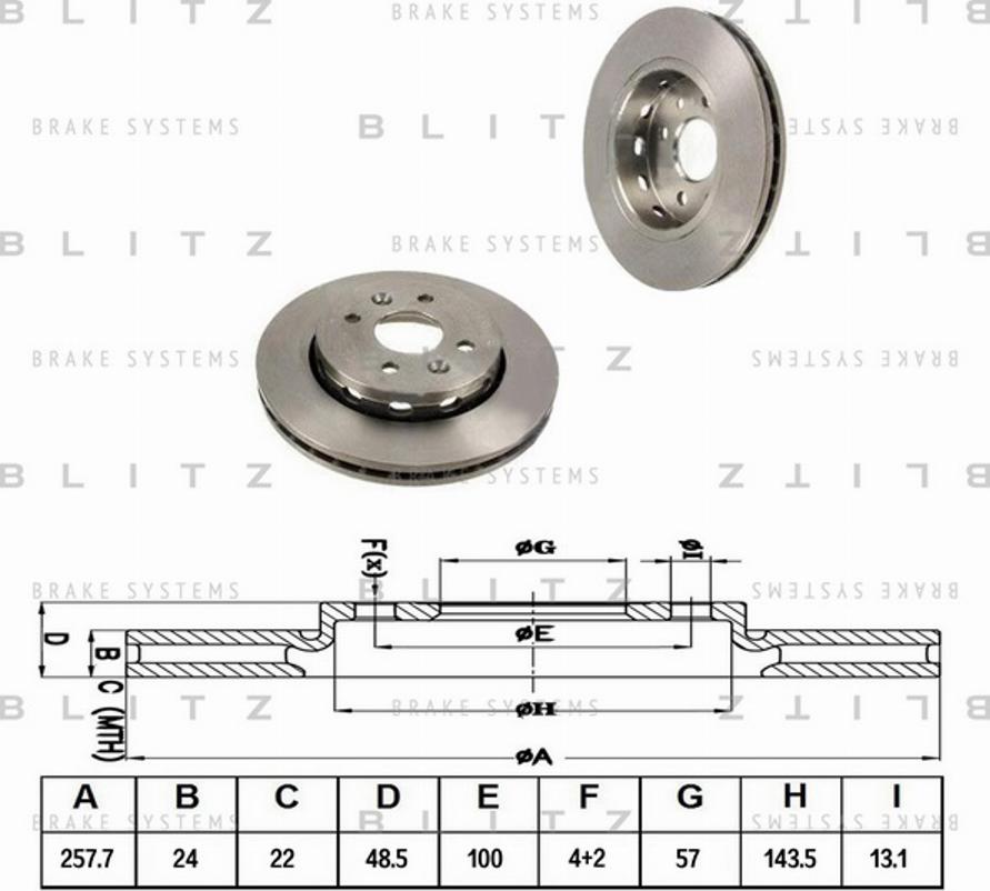 Blitz BS0317 - Спирачен диск vvparts.bg