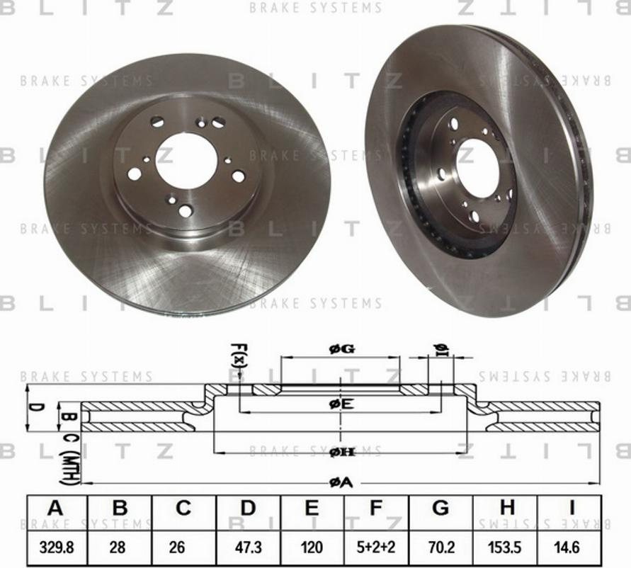 Blitz BS0386 - Спирачен диск vvparts.bg