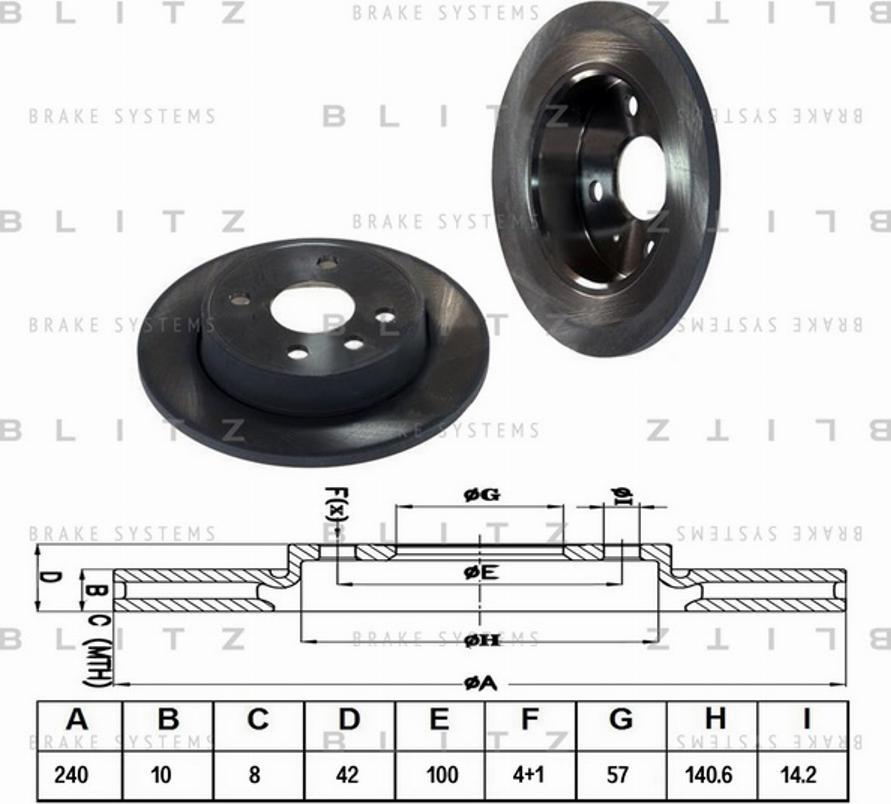 Blitz BS0372 - Спирачен диск vvparts.bg