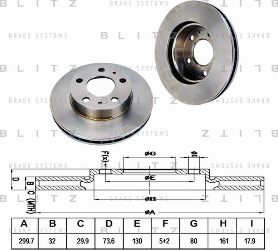 Blitz BS0241 - Спирачен диск vvparts.bg