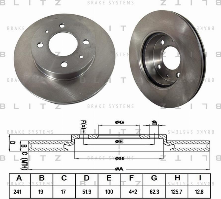 Blitz BS0256 - Спирачен диск vvparts.bg