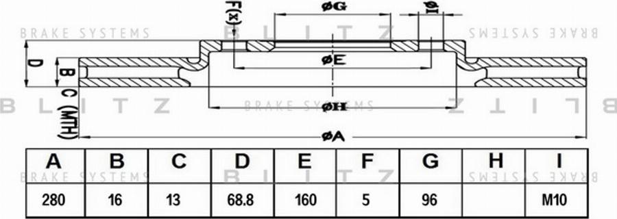 Blitz BS0261 - Спирачен диск vvparts.bg