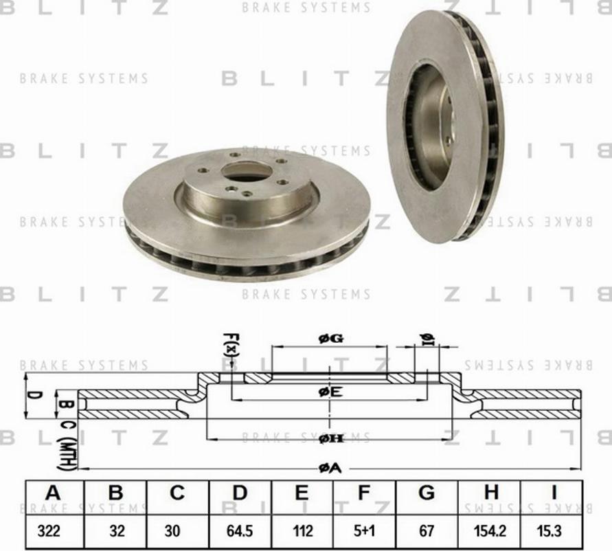 Blitz BS0268 - Спирачен диск за високо натоварване vvparts.bg