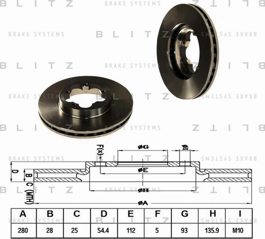 Blitz BS0263 - Спирачен диск vvparts.bg