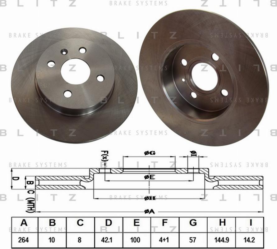 Blitz BS0207 - Спирачен диск vvparts.bg