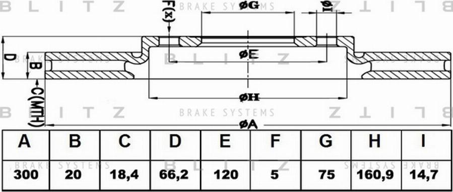 Blitz BS0215 - Спирачен диск vvparts.bg