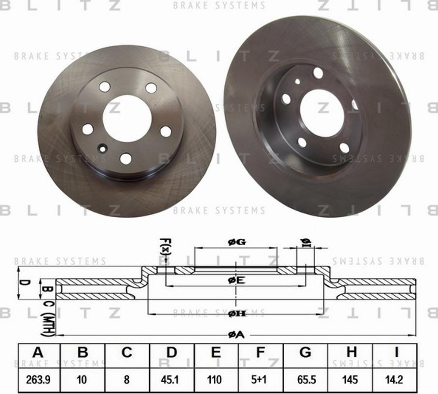 Blitz BS0289 - Спирачен диск vvparts.bg