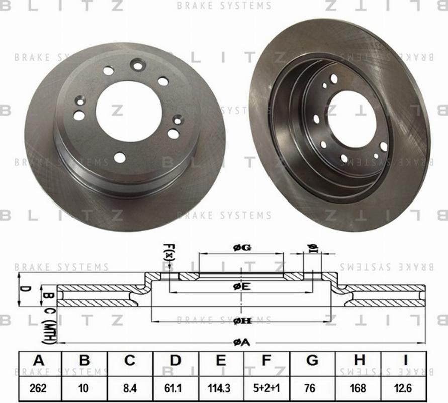 Blitz BS0288 - Спирачен диск vvparts.bg