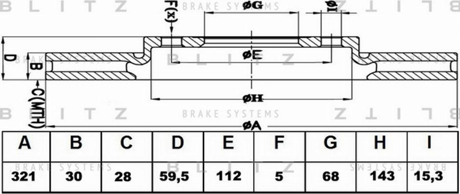 Blitz BS0236 - Спирачен диск vvparts.bg