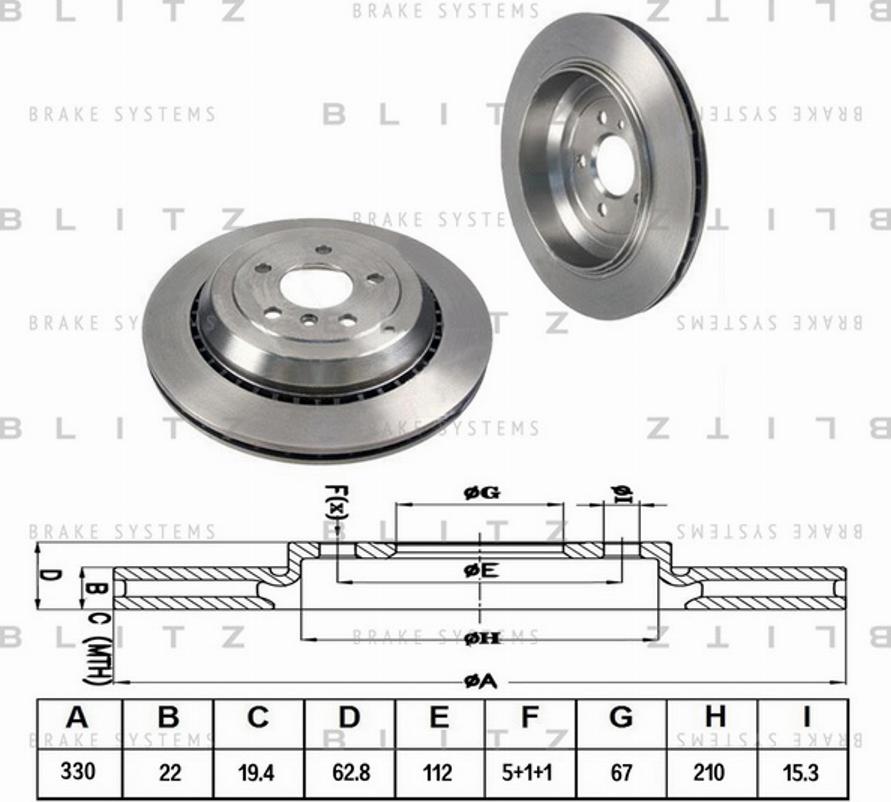 Blitz BS0229 - Спирачен диск vvparts.bg