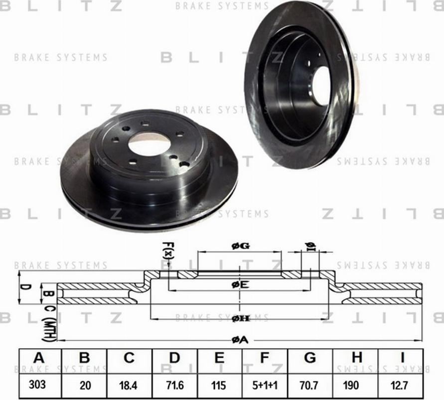 Blitz BS0228 - Спирачен диск vvparts.bg