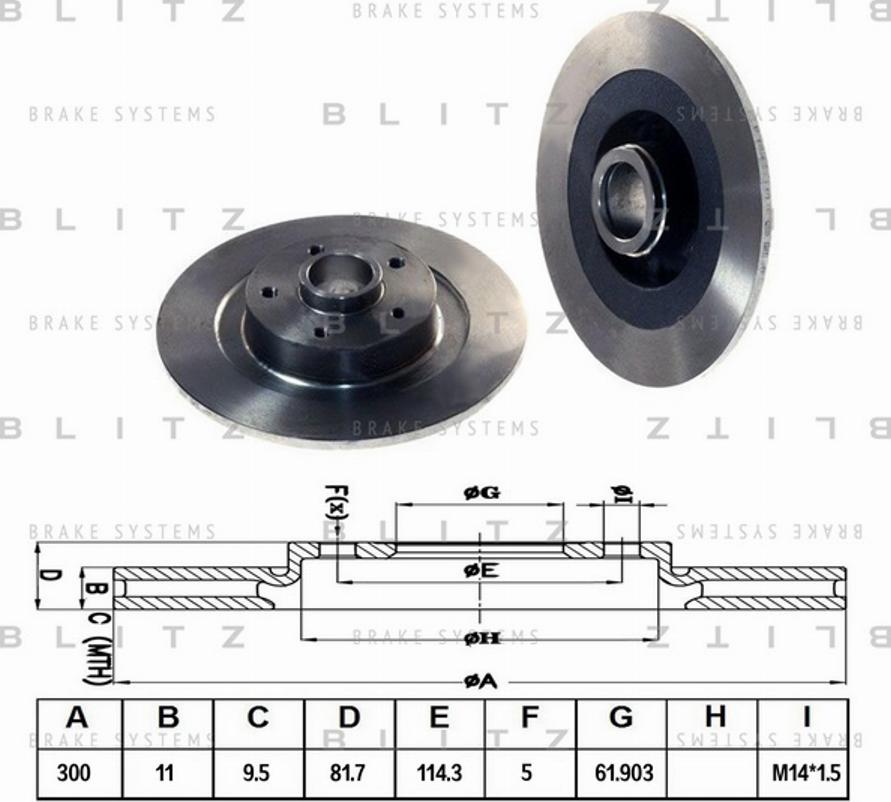 Blitz BS0274 - Спирачен диск vvparts.bg