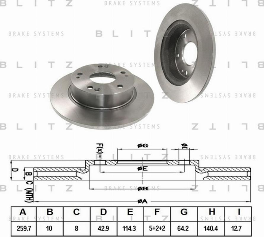 Blitz BS0276 - Спирачен диск vvparts.bg