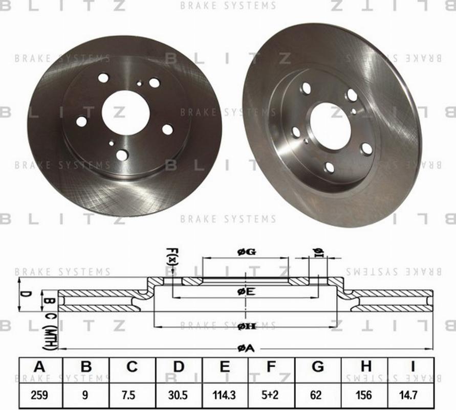 Blitz BS0270 - Спирачен диск vvparts.bg