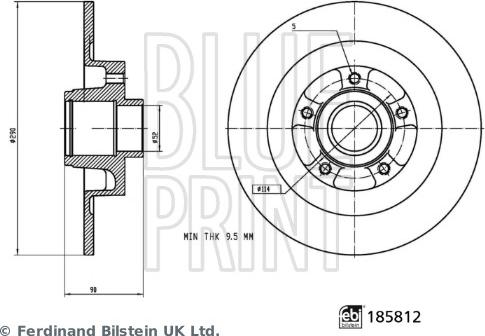 Blue Print ADBP430173 - Спирачен диск vvparts.bg