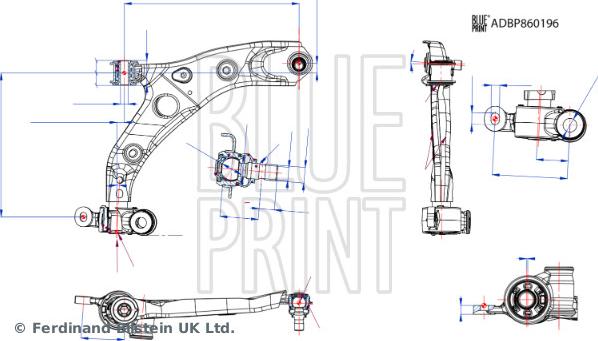 Blue Print ADBP860196 - Носач, окачване на колелата vvparts.bg