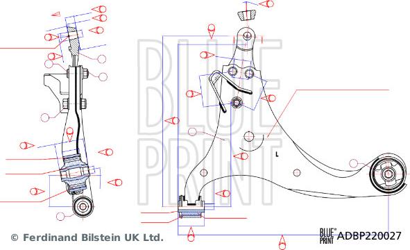 Blue Print ADBP860187 - Носач, окачване на колелата vvparts.bg