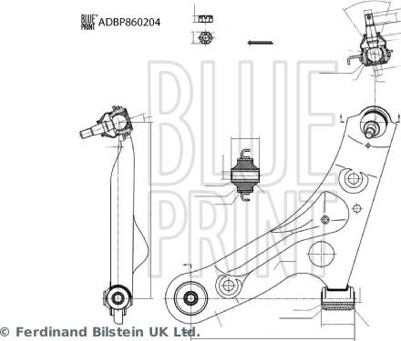 Blue Print ADBP860204 - Носач, окачване на колелата vvparts.bg