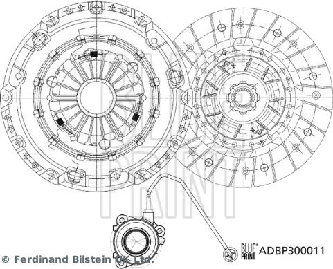 Blue Print ADBP300011 - Комплект съединител vvparts.bg