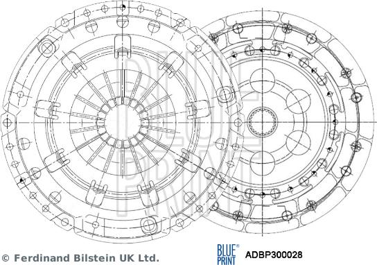 Blue Print ADBP300028 - Комплект съединител vvparts.bg