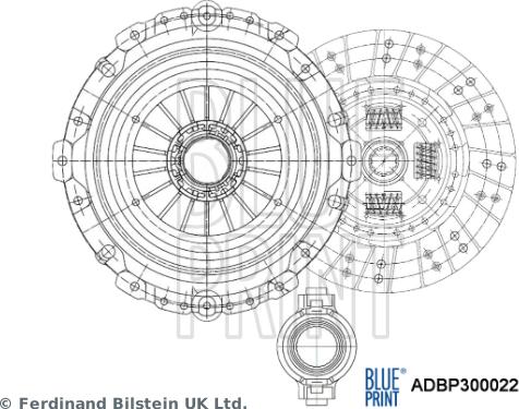 Blue Print ADBP300022 - Комплект съединител vvparts.bg