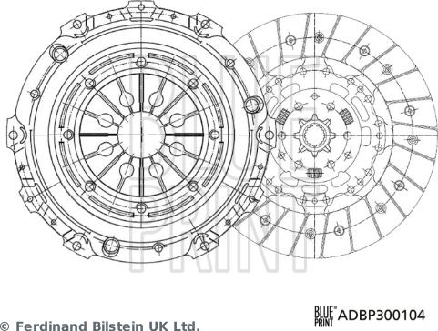 Blue Print ADBP300104 - Комплект съединител vvparts.bg