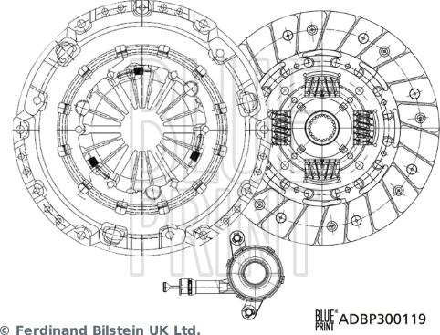 Blue Print ADBP300119 - Комплект съединител vvparts.bg