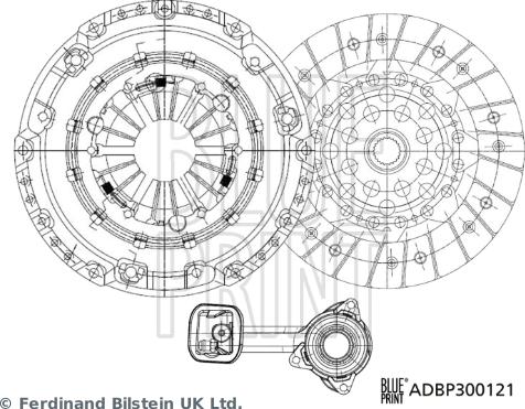 Blue Print ADBP300121 - Комплект съединител vvparts.bg