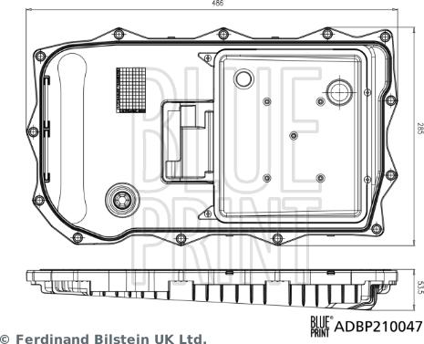 Blue Print ADBP210047 - Хидравличен филтър, автоматична предавателна кутия vvparts.bg