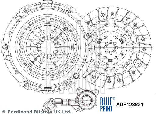 Blue Print ADF123621 - Комплект съединител vvparts.bg