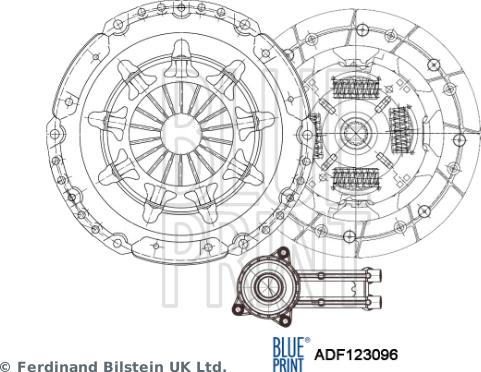 Blue Print ADF123096 - Комплект съединител vvparts.bg