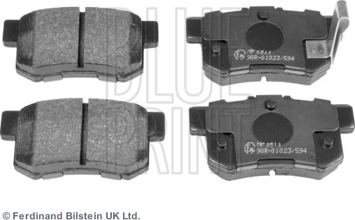 Blue Print ADL144212 - Комплект спирачно феродо, дискови спирачки vvparts.bg