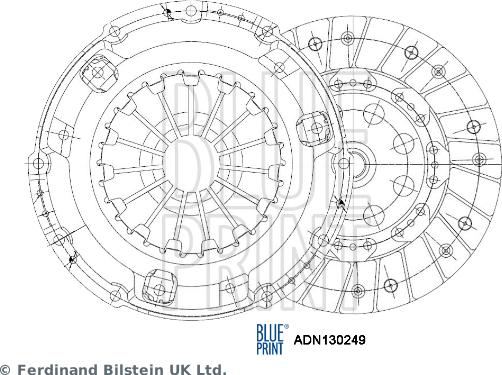 Blue Print ADN130249 - Комплект съединител vvparts.bg