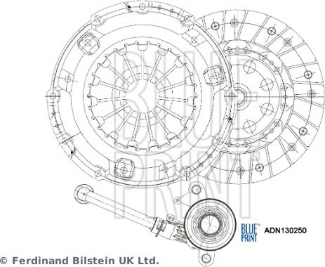 Blue Print ADN130250 - Комплект съединител vvparts.bg