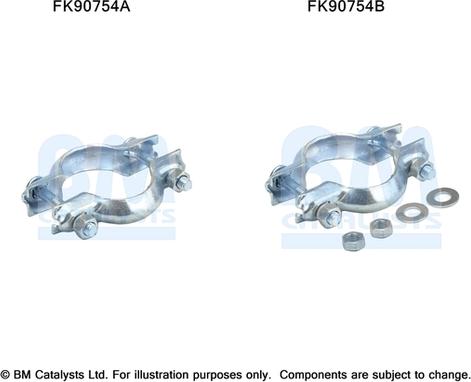 BM Catalysts FK90754 - Монтажен комплект, катализатор vvparts.bg