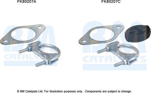 BM Catalysts FK80207 - Монтажен комплект, катализатор vvparts.bg