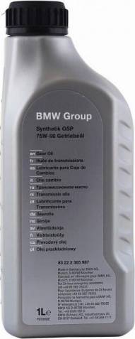 BMW 83 22 2 365 987 - Трансмисионно масло за ръчна трансмисия vvparts.bg