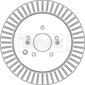 Borg & Beck BBD5342 - Спирачен диск vvparts.bg