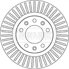 Borg & Beck BBD5357 - Спирачен диск vvparts.bg